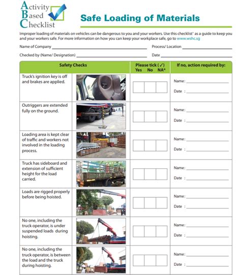 sheet metal loading|material unloading checklist.